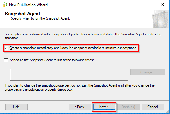 SQL Server Replication: Snapshot Agent